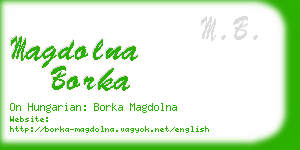 magdolna borka business card